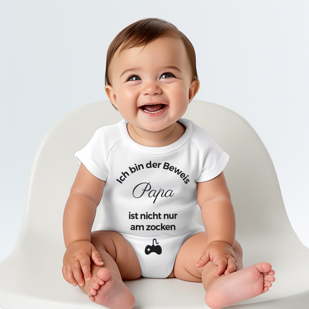 Der perfekte Baby Body für Gaming-begeisterte Väter